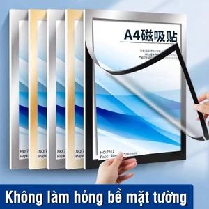 Khung Ảnh Nam Châm Chuyên Dụng Văn Phòng, Khung Đựng A4/A3 Treo Tường Trưng Bày Chứng Chỉ Và Giấy Phép Kinh Doanh