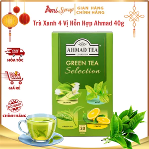 Trà Xanh 4 Vị Hỗn Hợp Ahmad 40g Hương Vị Đa Dạng, Thanh Mát Tinh Tế Và Dễ Uống Mỗi Ngày