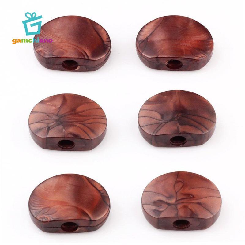 6 Nút Điều Chỉnh Phím Núm Peg Guitar Tuner Đầu Máy Thay Thế Màu Nâu