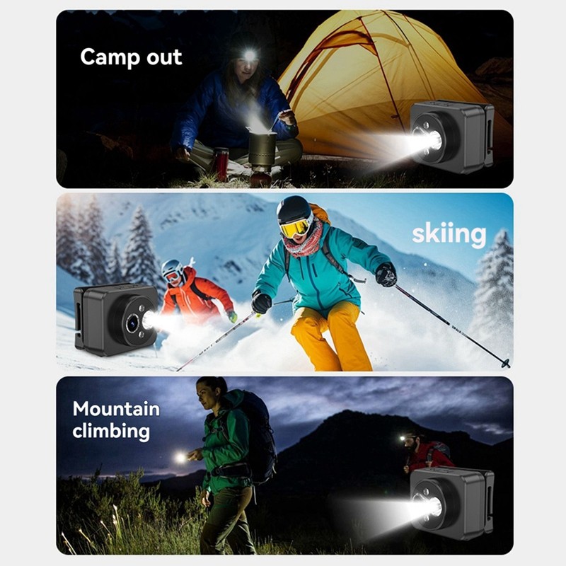 Camera thể thao gắn trên đầu HD PTZ Camera chống rung Video ngắn Đi xe đạp ngoài trời Vlog ghi