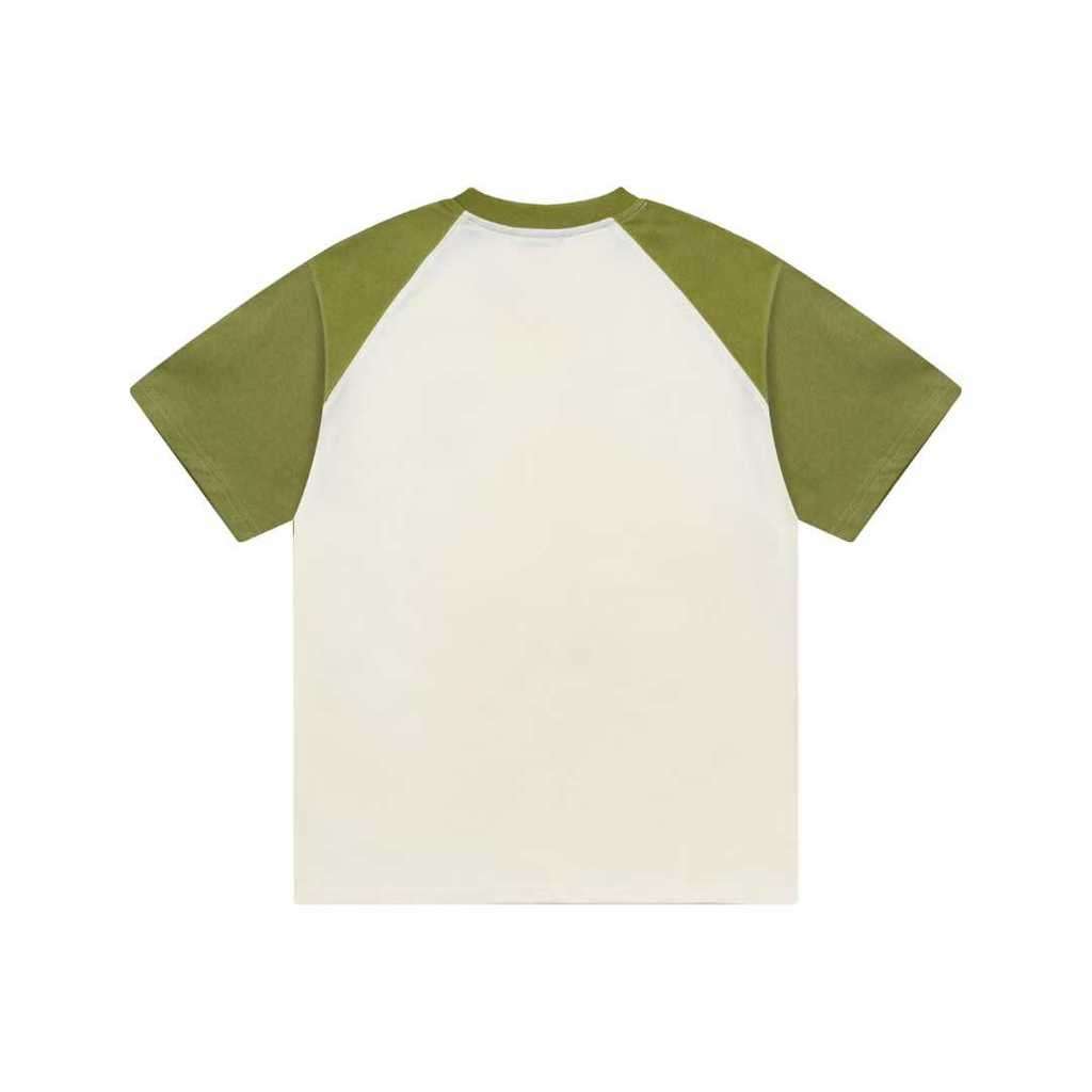 Áo Thun Raglan Xuân Hè Cotton Móc In Hình Trái Tim