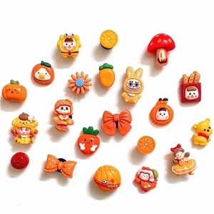 Set 12 charm màu cam - Charm gắn dép xinh đáng yêu- Tổng hợp 17 bộ màu Hot