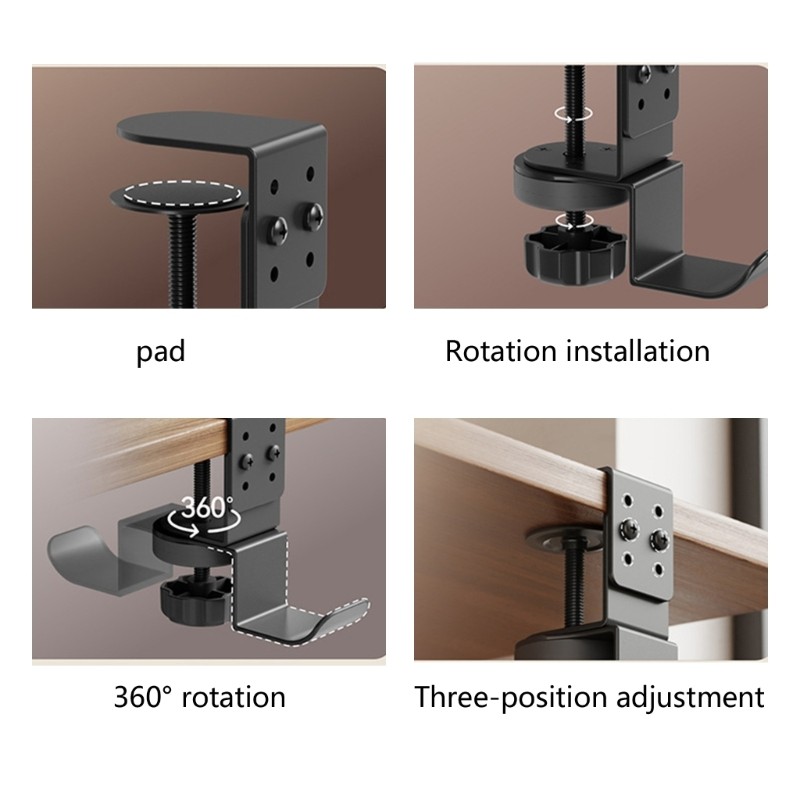 Star Under Table Mounting Bracket Giá đỡ tai nghe để lưu trữ thiết bị âm nhạc Giá đỡ chìa khóa