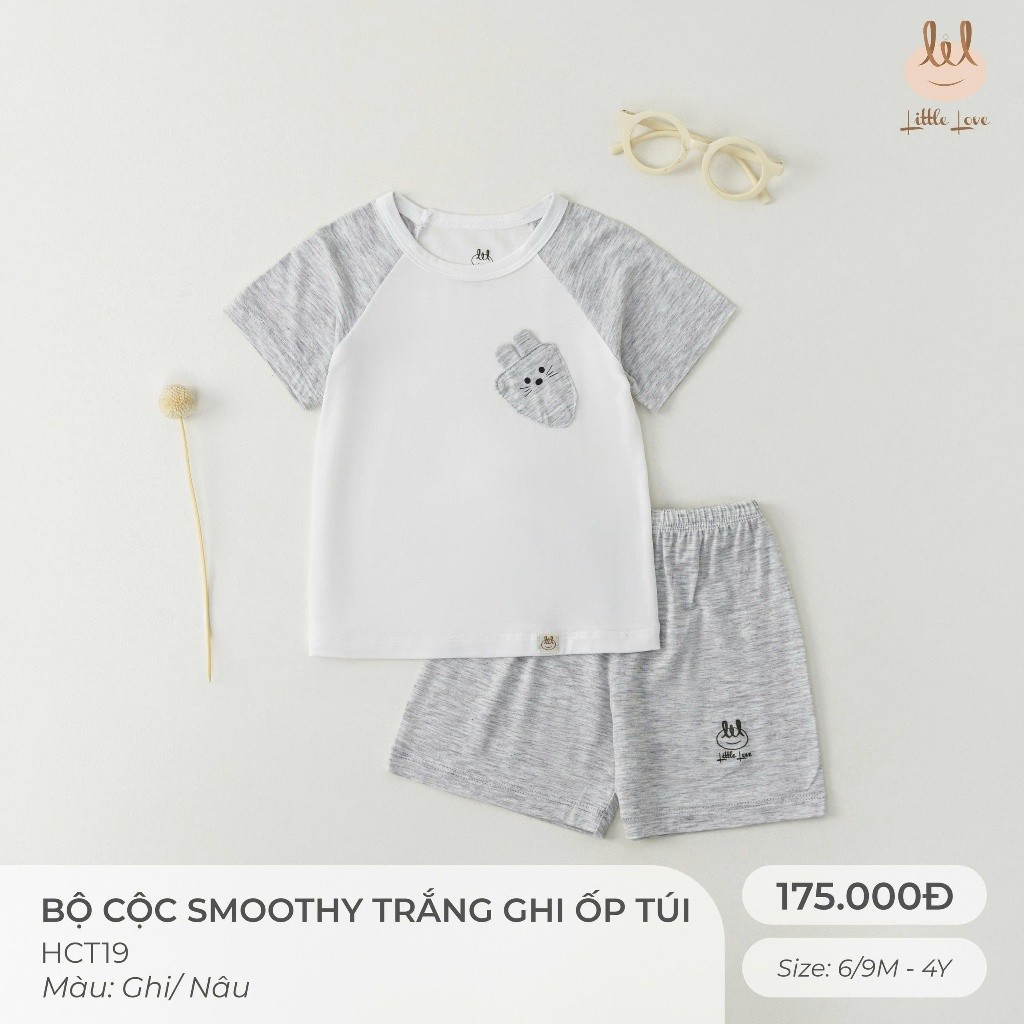 BỘ CỘC TAY VẢI SỢI TRE ỐP TÚI [ SIÊU MỀM, MÁT, MỊN CO DÃN VÀ THẤM HÚT TỐT] SZ 6/9M - 4Y (HCT19)