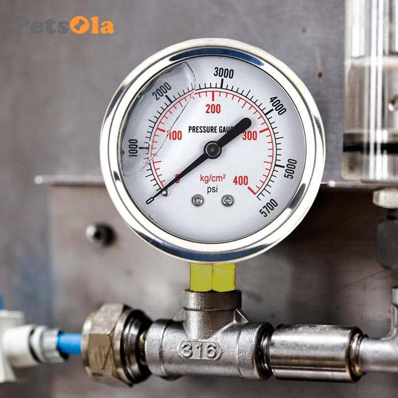 Đồng hồ đo áp suất thủy lực đa năng Áp suất khí tự động 1 / 4in Nam NPT Đáy gắn Vỏ thép không gỉ Công nghiệp bền