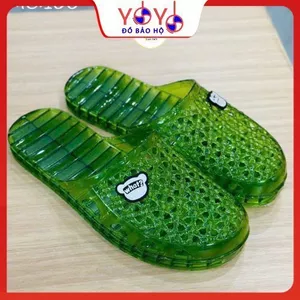 Dép sục nữ nhựa trong suốt bít mũi 136 có lỗ thoáng đi làm, văn phòng, công sở, nhà tắm chống trơn trượt