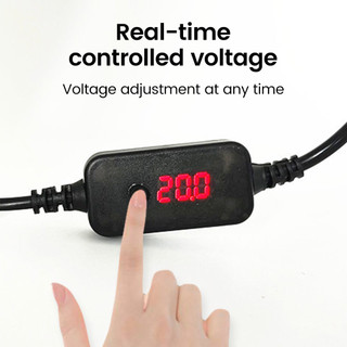 Cáp tăng cường Elough 60W Type C sang DC 5V / 9V / 12V / 15V / 20V Bộ định tuyến Modem quang điện áp có thể điều chỉnh Máy tính xách tay Dây sạc nhanh