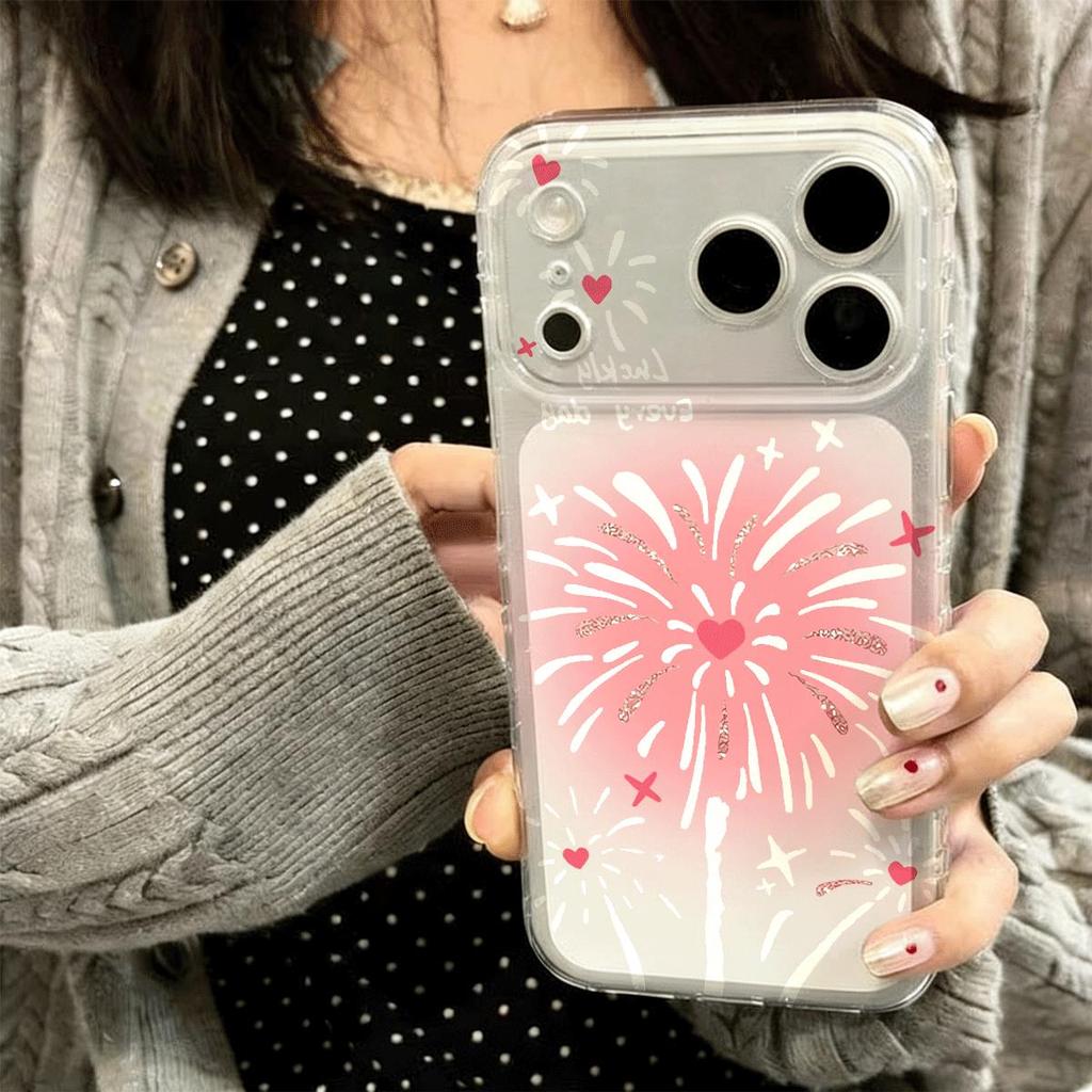 Bột tim pháo hoa cho 16 trường hợp iPhone 17Air Space Case 14 13 11Pro