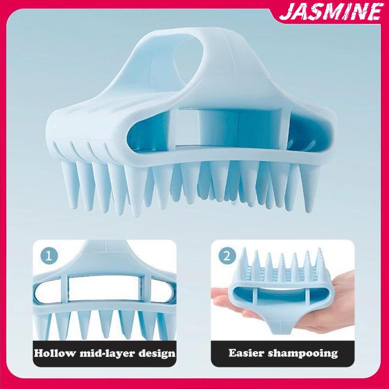 JASMINE Máy Mát Xa Da Đầu Bàn Chải Dầu Gội Rửa Tóc Da Đầu Silicon Mềm Máy Mát Xa Da Đầu Hairb Để Loại Bỏ Gàu Dầu Gội Bàn Chải JASMINE