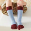Tất bắp chân trẻ em Tất năm ngón mùa xuân thu Cotton hoạt hình Tất thể thao M-L PVG0
