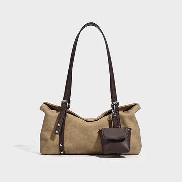 Women's Vintage Suede Shoulder Bag – Large
