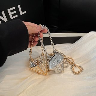 Túi đựng đồ ăn tối kim loại thời trang kim cương đeo vai Túi xách nữ Túi Mini