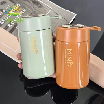 LIUJIR Cốc giữ nhiệt Mini LIUJIR, Bình chân không di động cách nhiệt hoa, Hộp đựng bình giữ nhiệt dành cho học sinh Giữ bình nước giữ nhiệt chống rò rỉ lạnh và nhiệt Thể thao ngoài trời