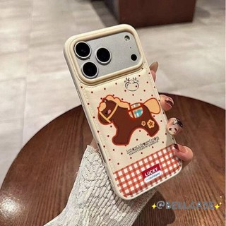 Ốp lưng iPhone 17 16 15 14 13 12 11 Pro Max X XR Max 7 8 Plus Red Wave Dot Pony da vân trường hợp điện thoại