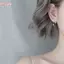 HFSHY 1 Đôi Bông Tai Ngôi Sao Trái Tim Thời Trang Châu Âu Và Mỹ Cho Nữ Tinh Tế Cá Tính sel Bông Tai Dự Tiệc Quà Tặng Trang Sức VN