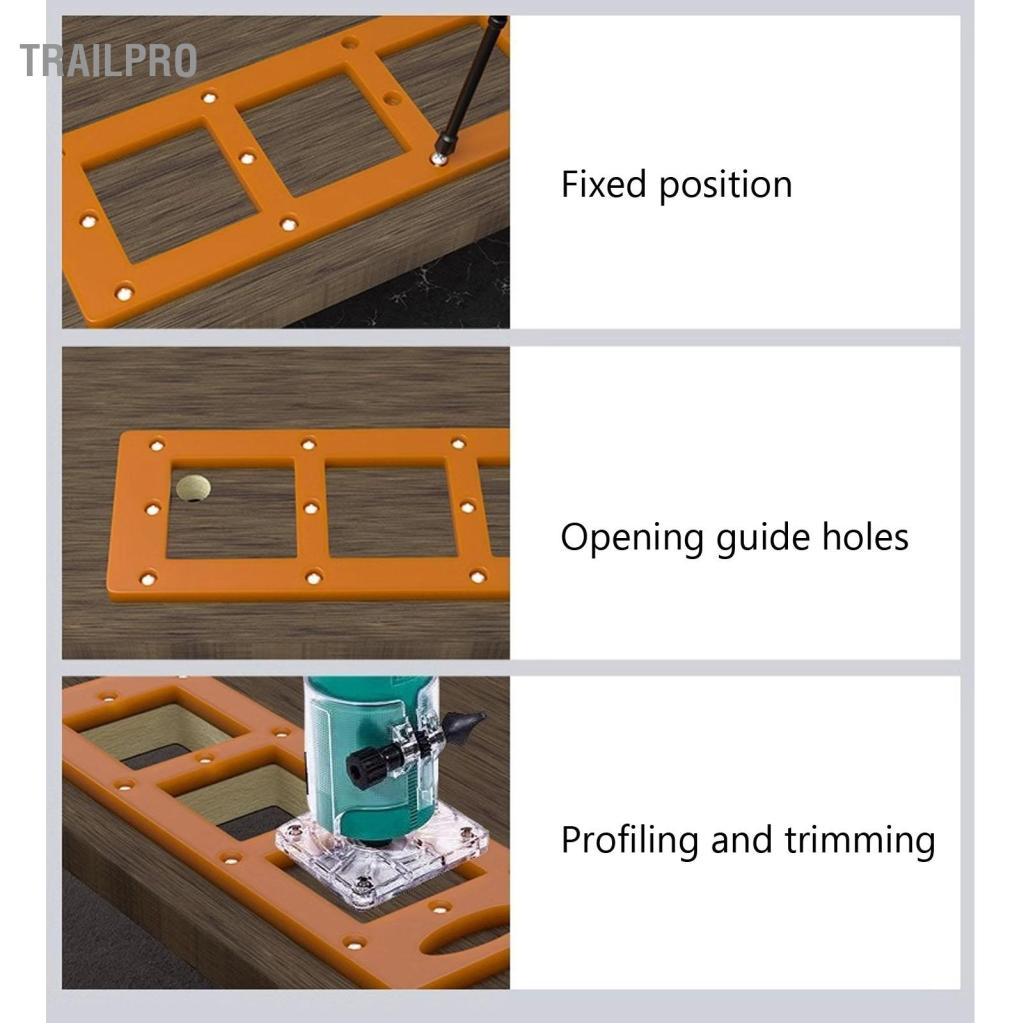 TrailPro Công tắc mở ổ cắm Mẫu hộp lỗ Bảng gỗ tạo rãnh cho chế biến gỗ