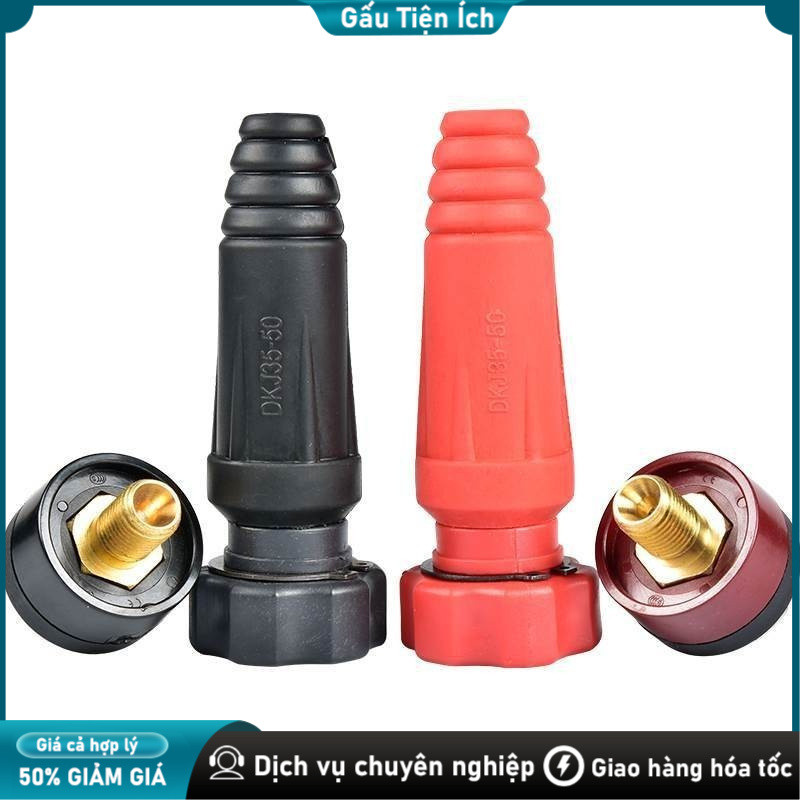 Giắc cắm máy hàn dạng ren xoáy chống tuột dây hiệu quả Bộ giắc máy hàn / Giắc máy hàn،Kết nối máy hàn với kìm hàn