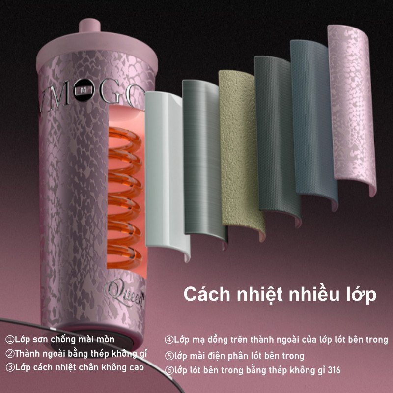 cốc giữ nhiệt thép không gỉ 316 dung tích 710ml giữ nóng lạnh có ống hút nắp đậy an toàn không BPA