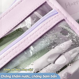 Túi Đựng Bút Học Sinh Trong Suốt, Nhiều Ngăn, Đơn Giản Và Nhiều Màu Sắc Đẹp Mắt
