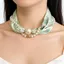 Khăn Ngọc Trai Từ Tính NICOLOO, Chất Liệu Lụa Dài Phong Cách Dài Mỏng, Thiết Kế Đơn Giản Khóa Từ Tính Nhỏ Giữ Ấm Cổ Ngọc Trai Thời Trang Nữ