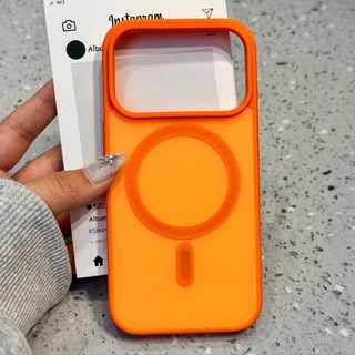 Ốp Điện Thoại Silicon Acrylic Từ Tính Màu Trơn Đơn Giản Cho iPhone 17 16 15 14 13 12 11 Pro Max XR XS Max 7 8 Plus Ốp Lưng