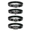 XGB Đen Punk Rock Thắt Lưng Unisex Thiết Kế 3 Chiều Rộng 8cm Trang Trí Eo Hoàn Hảo Cho Mặc Hàng Ngày Và Tiệc