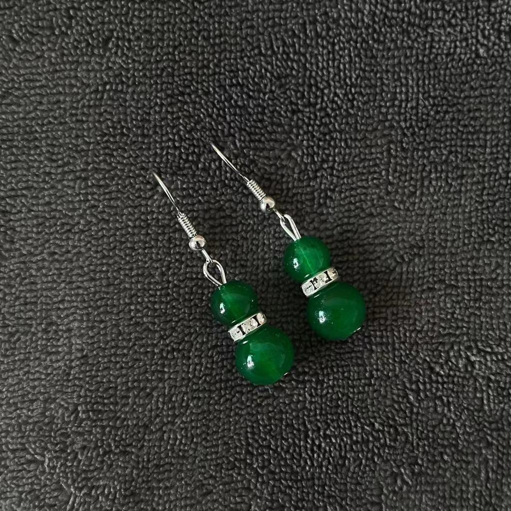 Vòng cổ ngọc lục bảo mẹ ba mảnh, phong cách cổ điển, quà tặng ngày của mẹ