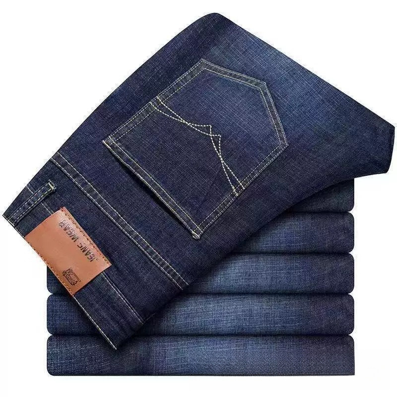 Quần jeans nam siêu mỏng lụa băng, ống rộng co giãn tốt cho mùa hè