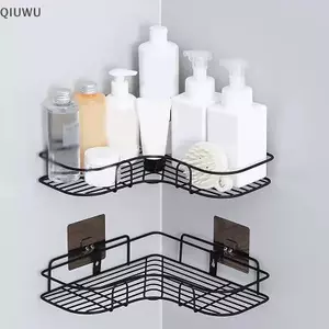 QIUWU Kệ hình tam giác Phòng tắm Không cần khoan Bảo quản nhà bếp treo tường Ra.