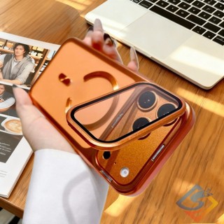 Ốp điện thoại giá đỡ ống kính trong suốt vô hình sang trọng cho IPhone 17 Pro Max 17 Pro 17 bảo hiểm toàn diện Bảo vệ Camera Vỏ trong suốt từ tính Vỏ chống sốc