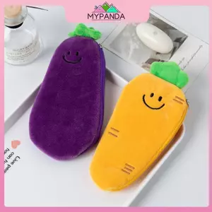 MYPANDA Sáng Tạo Rau Quả Hình Dạng Sang Trọng Ví Đựng Tiền Xu Quả Lê Dễ Thương Ví Cam Móc Khóa Tai Nghe Chìa Khóa Túi Bảo Quản Trẻ Em Bé Gái Quà Tặng.