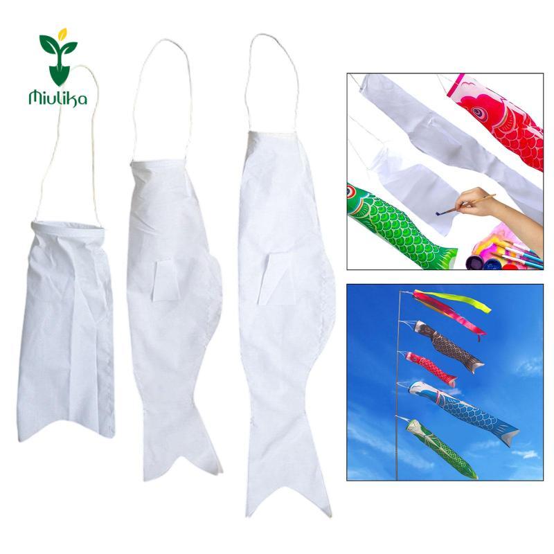 Miulika DIY Cá Chép Windsock Cờ Trống Cá Diều Biểu Ngữ Phong Cách Nhật Bản Vải Treo Trang Trí Cho Nghệ Thuật Tranh Đồ Chơi