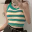 Áo Croptop Nữ Style Y2K Sọc, Dệt Kim, Gợi Cảm - Phù Hợp Mùa Xuân Hè