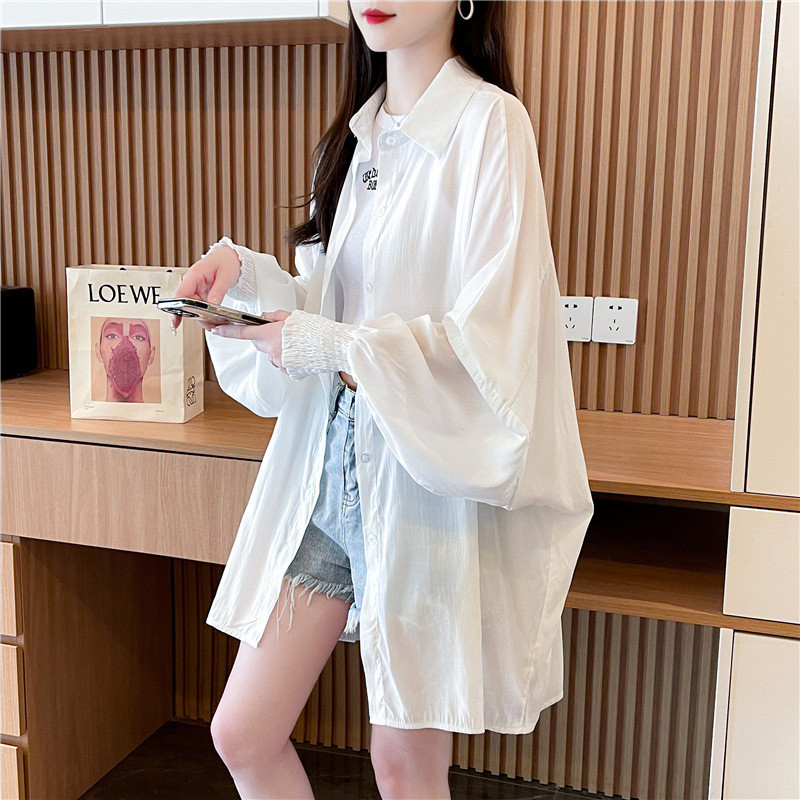 Áo khoác chống nắng nhẹ, phong cách Hàn Quốc, dành cho nữ, áo mùa hè đa năng mới, chất liệu vải Sợi Polyester
