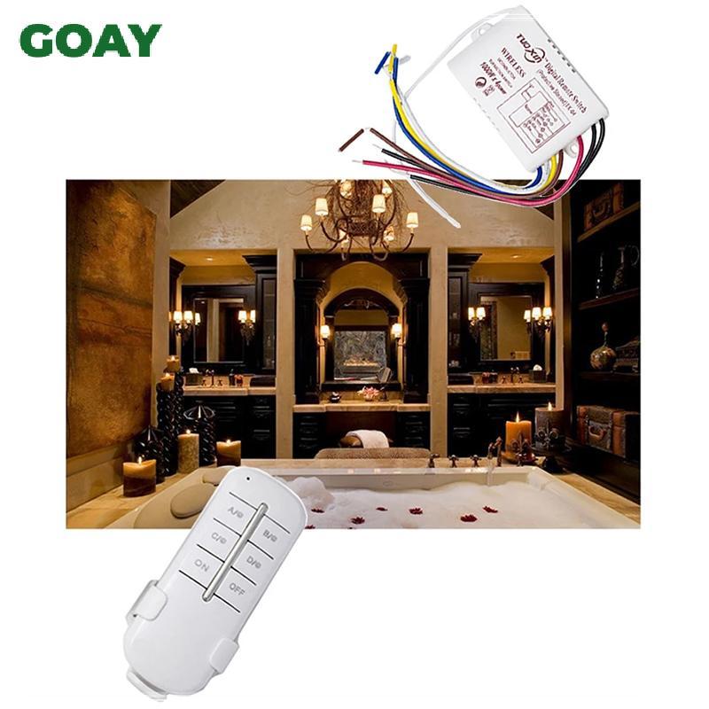 Công tắc đèn điều khiển từ xa kỹ thuật số GOAY Công tắc bật tắt không dây cho đèn chùm bóng đèn 220V RF433 1 / 2 / 3 / 4 Cách VN