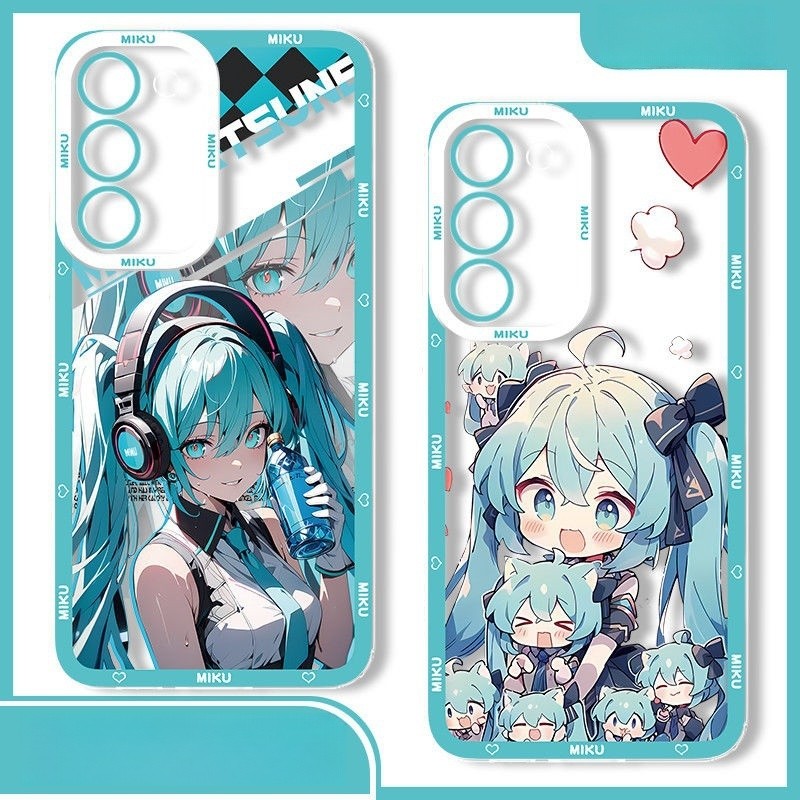 Ốp Lưng Cho Redmi Note 14 15 Pro 4G Plus 13 5G Pro Max Anime Hoạt Hình Hatsune Miku Silicone Trong Suốt Bìa Mềm
