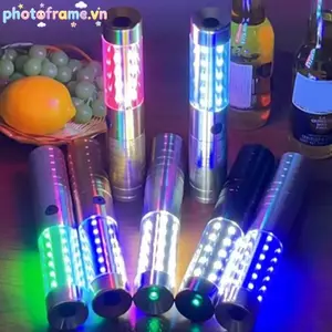 Khung Ảnh LED Nhấp Nháy Champagne Rượu Chai Dịch Vụ Sparkler Cho VIP Hộp Đêm KTV Thanh LED Flash Stis Chai Flash VN