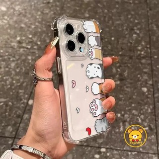 Ốp điện thoại hình chú chó mèo hoạt hình cho OPPO Find X9 X8S X8 Pro X7 Ultra X6 X5 X3 Pro X2 F31 F29 F27 F25 F23 F21 F11 F19 Pro Plus 5G 4G Vỏ mềm trong suốt bốn góc hình chú lợn dễ thương