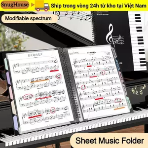 Thư mục nhạc Sheet SNUGHOUSE, có thể sửa đổi Hộp đựng nhạc chống nước, Thư mục phát lại đàn Piano không phản chiếu đa chức năng bền bỉ Nhạc sĩ