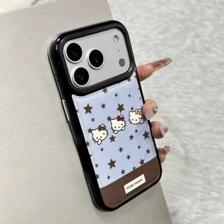 Ốp lưng iPhone 17 16 15 14 13 12 11 Pro Max X XR Max 7 8 Plus Blue Brown Splice KT trường hợp điện thoại