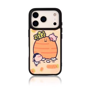 Rau Quả Hạnh Phúc Thích Hợp Cho 17Promax Vỏ Điện Thoại iPhone16 / 14pro Khung Đen 15Plus Lỗ Lớn 13 Sản Phẩm Mới