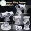 PUSKY Hợp Kim Nhôm Kết Nối Khuỷu Tay Tee Đế Phẳng Ba Chiều Lắp Kết Nối Dây 20 / 25 Mm Ống Thép Kệ Phần VN