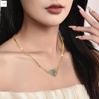 Vòng cổ mặt dây chuyền tình yêu từ tính - Trang sức hợp kim cho nữ