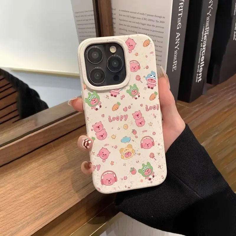 Ốp Loopy Hồng Xu Hướng Cho iPhone 11-17 Pro Max