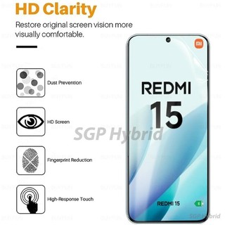 2 Miếng Dán Bảo Vệ Màn Hình Matte Frosted Film Cho Redmi 15C 15 4G 5G Chống Gián Điệp Riêng Tư Chống Ánh Sáng Xanh Hydrogel Phim Cho Redmi Note 15 15 15R Pro Pro + 5G HD Phim Mềm Chống Thấm Nước Trong Suốt