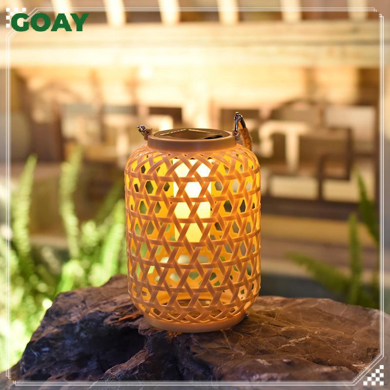GOAY Mây Đèn Lồng Năng Lượng Mặt Trời Treo Ngoài Trời Bóng Đèn Chống Nước Trang Trí Quốc Gia Đèn Năng Lượng Mặt Trời Trang Trí Cho Sân Vườn Sân VN