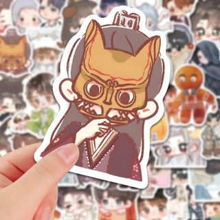 - 122 Tờ Phiên Bản Q Dễ Thương Tanjian Times Hàng Hóa Miếng Dán Dễ Thương Raiders Gỗ Đàn Hương Duoduo diy Điện Thoại Di Động Miếng Dán ipad Chống Thấm Nước