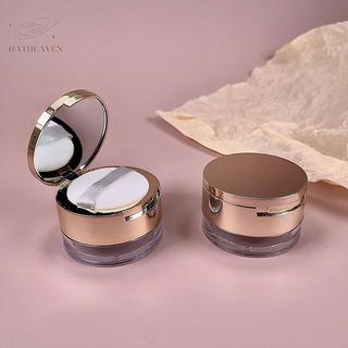 [hatheaven] Hộp nhựa đựng bột mỹ phẩm di động màu vàng 6g Nồi bột rời rỗng có sàng Hộp đựng đồ trang điểm du lịch có ống phồng đẹp