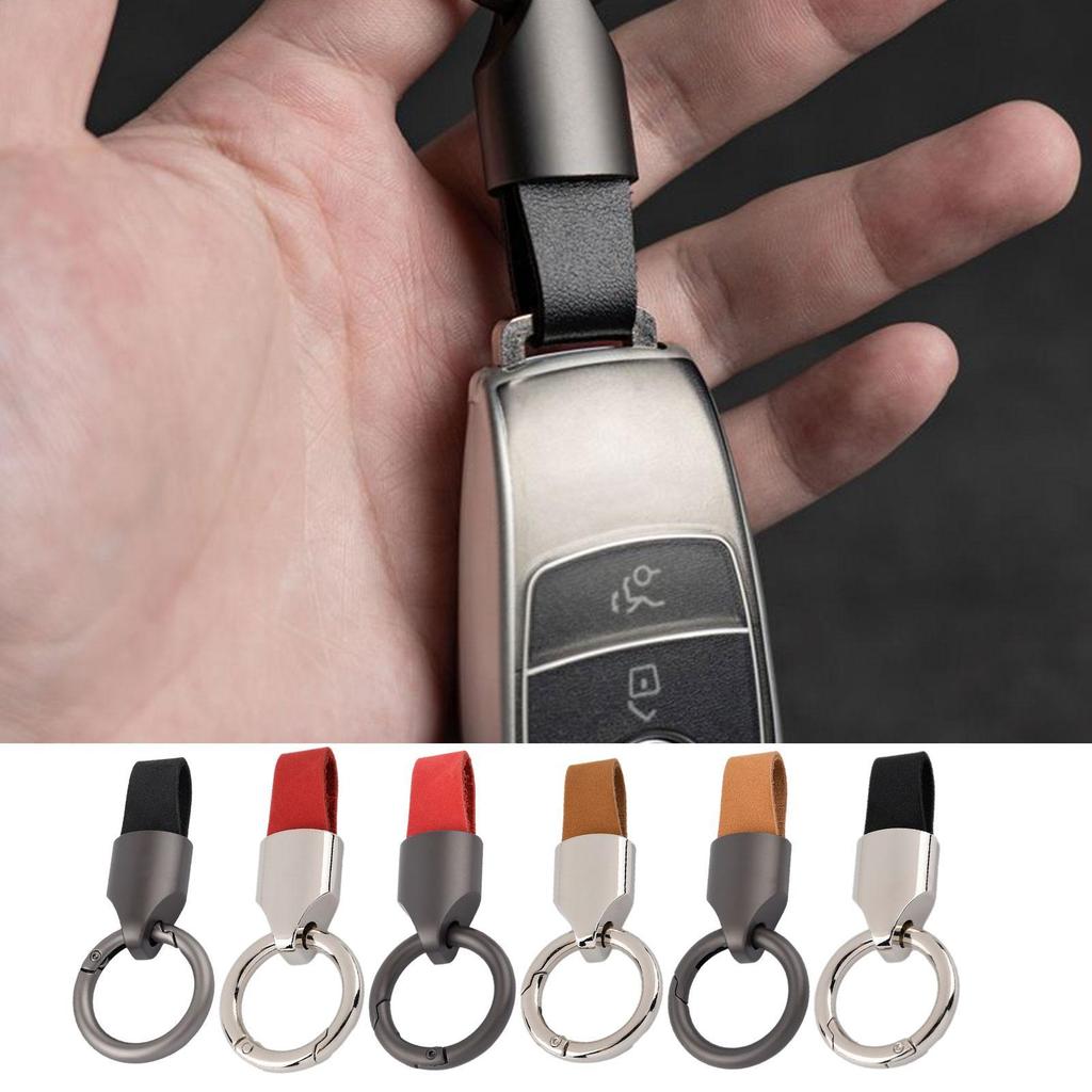 Móc khóa da đựng chìa khóa xe ô tô, phụ kiện nam, giá đỡ fob, abrtedvn