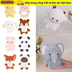 Gối Thú Nhồi Bông GỖ, Búp Bê Đồng Hành Sang Trọng Gấu, Voi Thời Trang 16cm Động Vật Siêu Mềm Đồ Chơi Sang Trọng Quà Tặng Ngủ